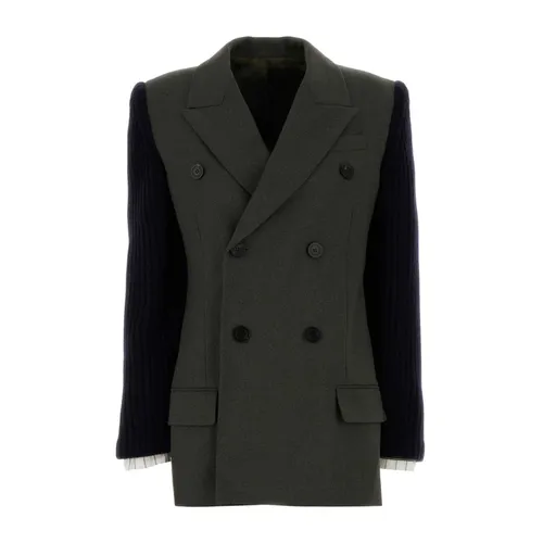 Khaki Wool Blend Blazer - Jean Paul Gaultier - Modalova
