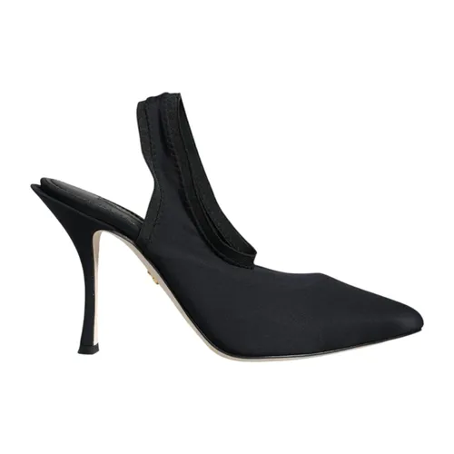 Black Stretch Slingback Heels - Dolce & Gabbana - Modalova