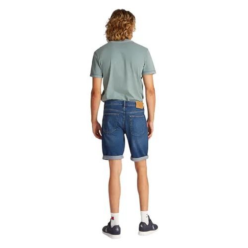 Blue Cotton Denim Shorts with Pockets - Calvin Klein Jeans - Modalova