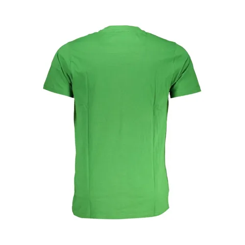 Green Cotton Logo Print Tee - Cavalli Class - Modalova