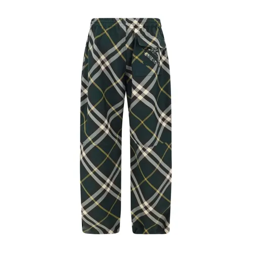 Check Pattern Drawstring Pants with Zippered Pockets - Burberry - Modalova