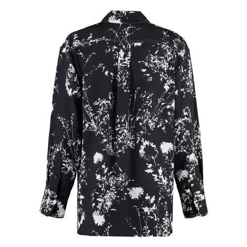 Silk Shirt with Contrast Stitching - Victoria Beckham - Modalova