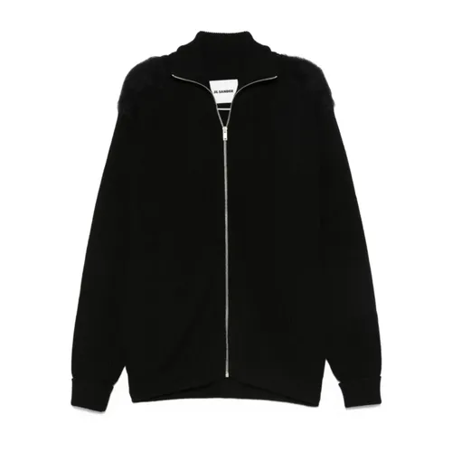 Black Zip Up Cardigan - Jil Sander - Modalova