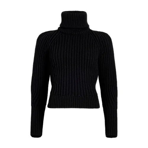 Black Wool Ribbed Knit Sweater - Patou - Modalova