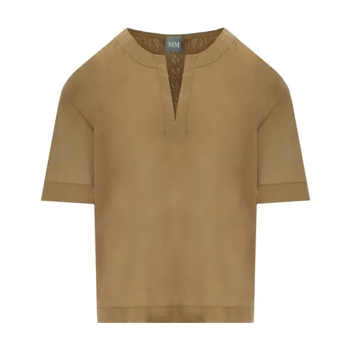 Camel Blouse with Box Cut - Max Mara - Modalova