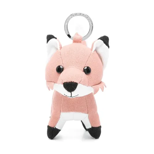 Pink Fox Motif Keyring - Maison Kitsuné - Modalova