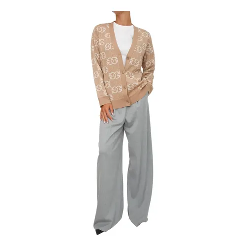 Camel Cardigan Viscose Polyester Blend - Pinko - Modalova