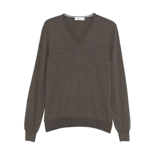 V-neck Wool Sweater - Gran Sasso - Modalova