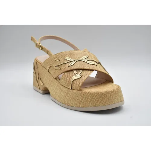 Beige Wedge Sandals for Women - Jeannot - Modalova