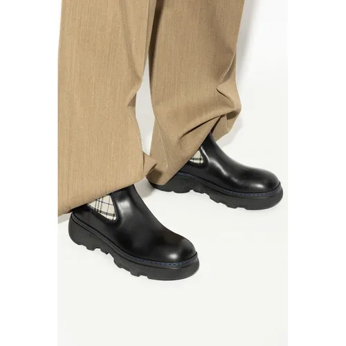 Leather Chelsea Boots Creeper - Burberry - Modalova