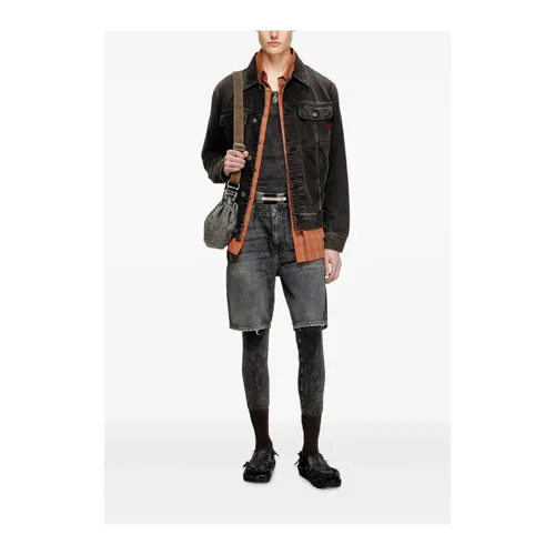 D-Fin Distressed Denim Shorts - Diesel - Modalova