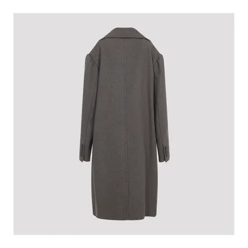 Neutral Wool Blend Coat Aw25 - Dries Van Noten - Modalova