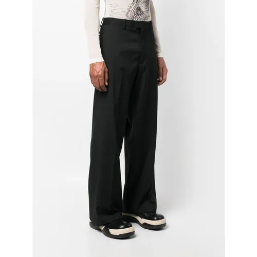 Wide Black Wool Trousers - Raf Simons - Modalova