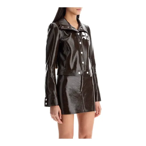 Vinyl Effect Short Jacket - Courrèges - Modalova