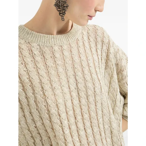 Dazzling Cable Sweater - Brunello Cucinelli - Modalova