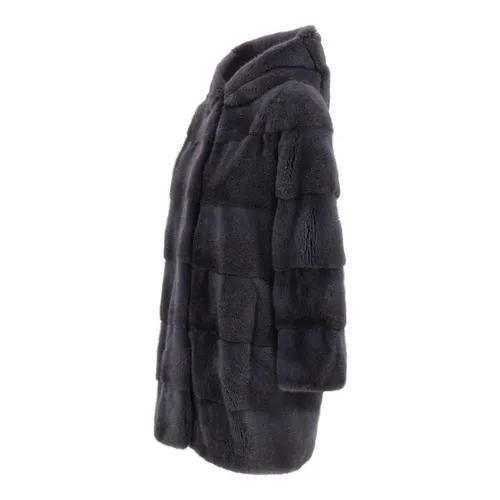 Ribbed Mink Coat - Frame - Modalova