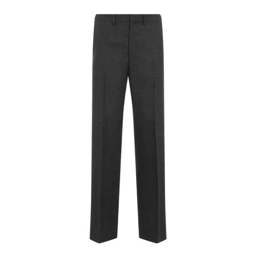 Luxurious Grey Wool Trousers - Prada - Modalova