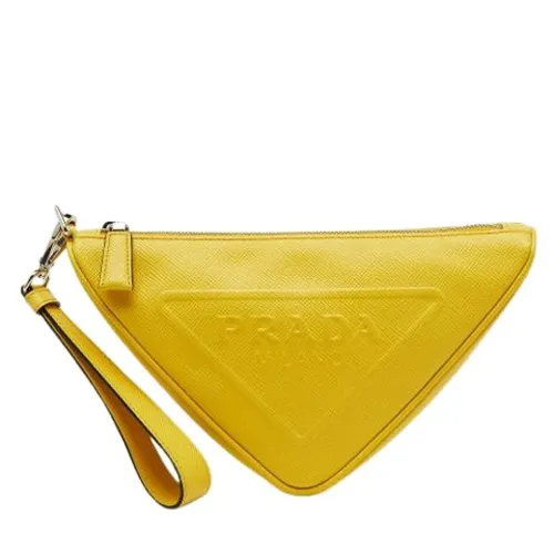 Pre-owned Triangular Logo Pouch - Prada Vintage - Modalova