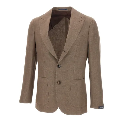 Three-Button Peak Lapel Blazer - Barba - Modalova