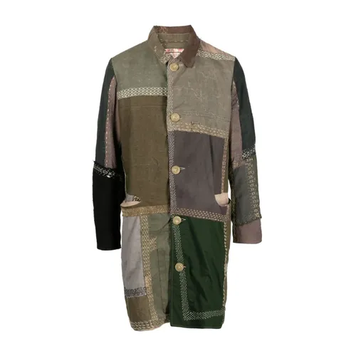 Embroidered Patchwork Cotton Coat - By Walid - Modalova