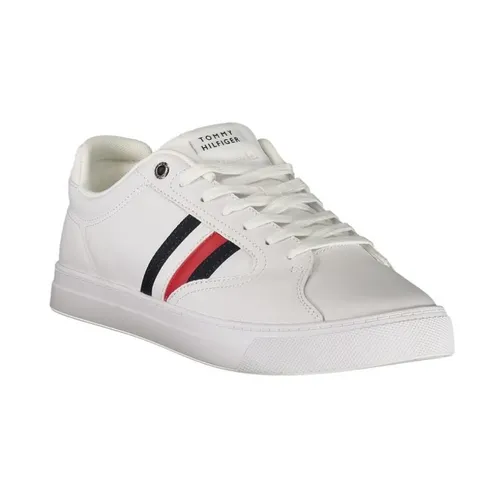 White Leather Low-Top Sneakers - Tommy Hilfiger - Modalova