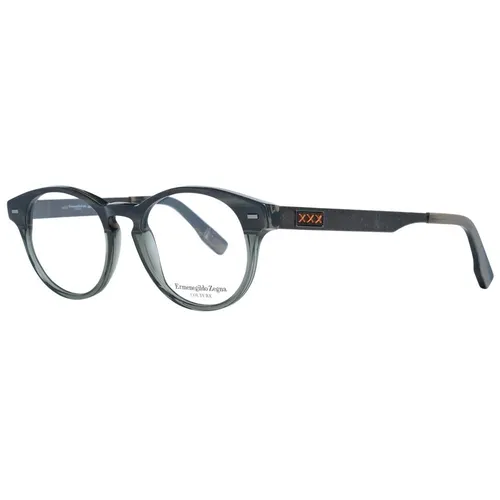 Grey Round Optical Frames - Zegna - Modalova