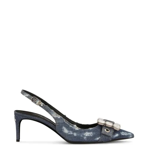 Patchwork Denim Slingback - Dolce & Gabbana - Modalova