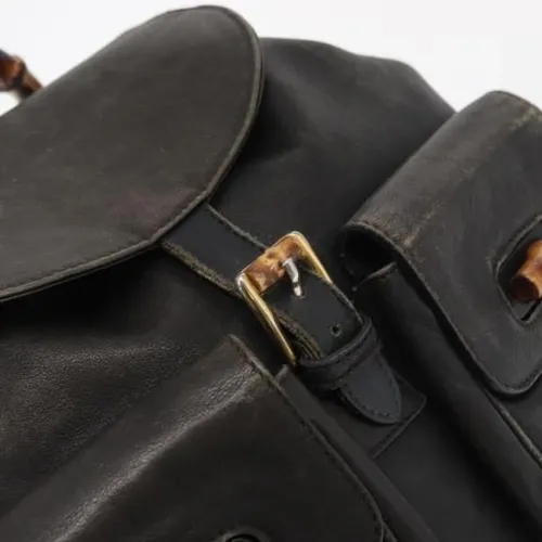 Pre-owned Leather Backpack - Gucci Vintage - Modalova