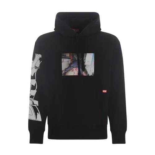 Stylish Printed Hooded Sweatshirt - Diesel - Modalova