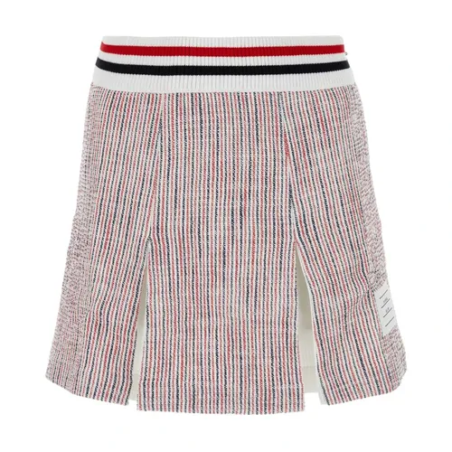 Embroidered Tweed Mini Skirt - Thom Browne - Modalova