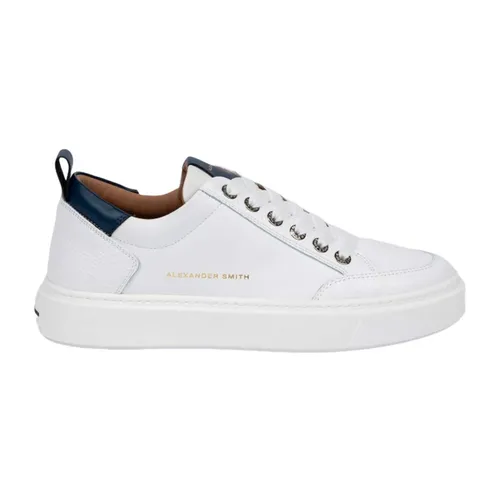White and Blue Bond Sneakers - Alexander Smith - Modalova