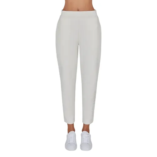 White Jogger Pants with Wave Logo - Armani Exchange - Modalova