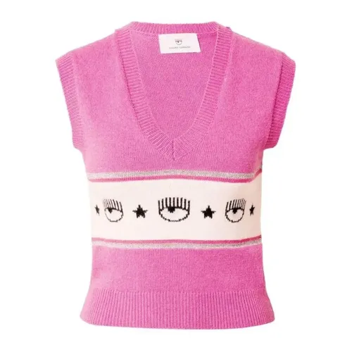 Knitwear > V-neck Knitwear - - Chiara Ferragni Collection - Modalova