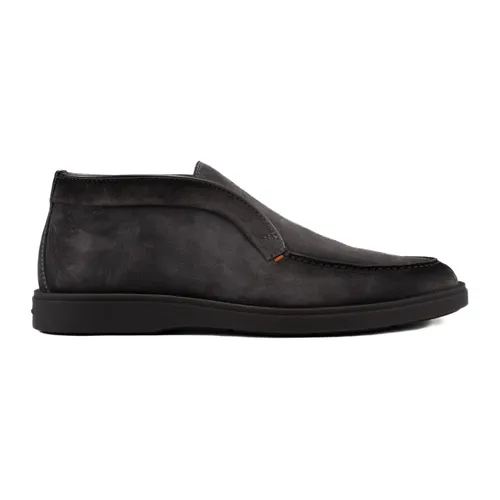 Suede Leather Ankle Boots - Santoni - Modalova