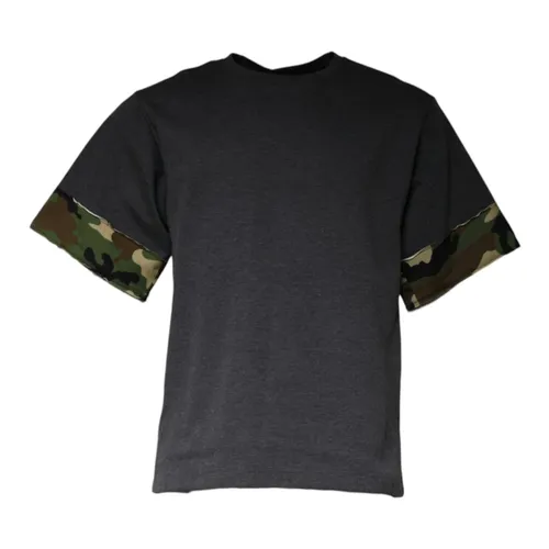 Camouflage Crew Neck T-shirt - Dolce & Gabbana - Modalova