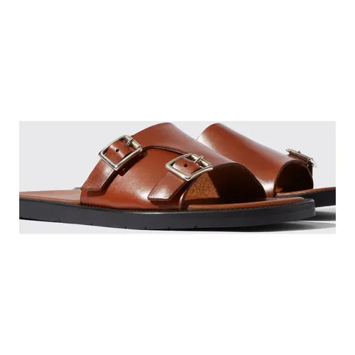 Leather Sliders - Scarosso - Modalova