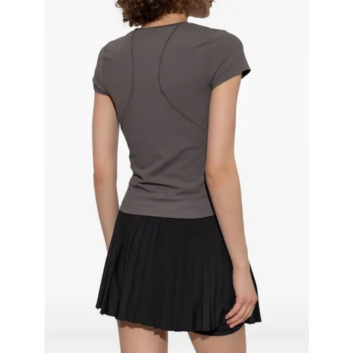 Taupe Grey Crew Neck T-shirts - Adidas by Stella McCartney - Modalova