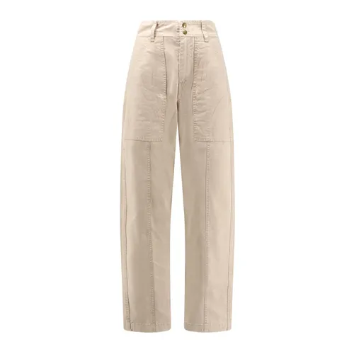 Beige Trousers with Button Closure - Marant étoile - Modalova