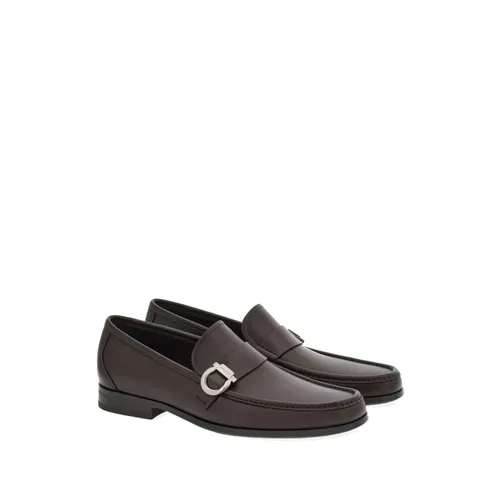 Gancini Leather Loafers - Ferragamo - Modalova