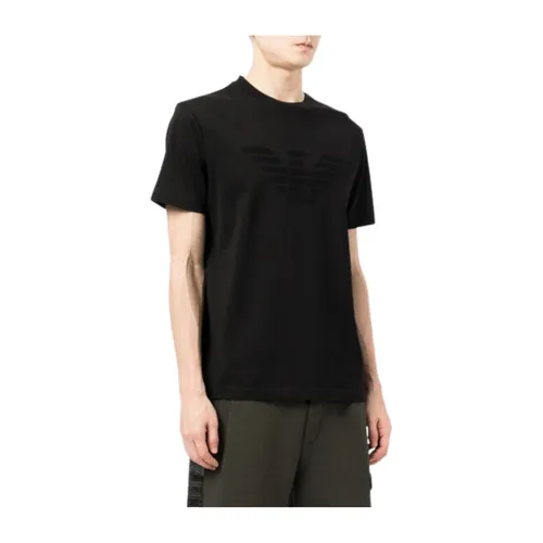 Basic Black Unisex T-Shirt Logo - Emporio Armani - Modalova