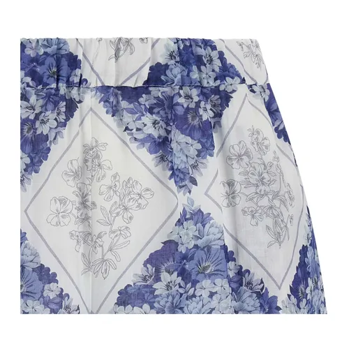 Floral Lozenge Ramie Shorts - Twinset - Modalova