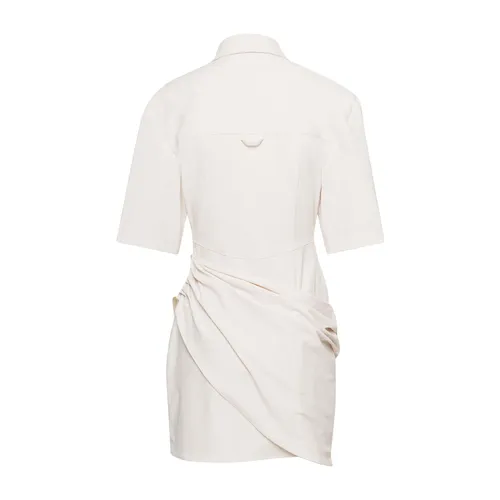 White Draped Shirt Dress - Jacquemus - Modalova