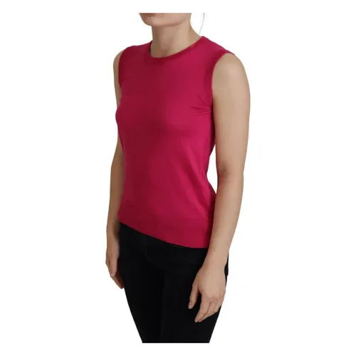 Silk Vest Pullover Crewneck Tank Top - Dolce & Gabbana - Modalova