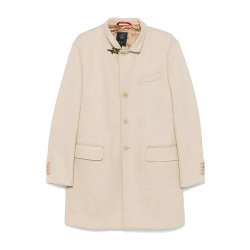 Wool Blend Beige Coat - Fay - Modalova
