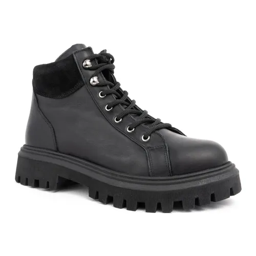 Casual Black Ankle Boots - Sergio Moretti - Modalova