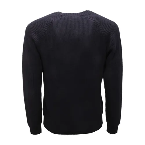 Navy Blue Wool Blend Sweater - Sun68 - Modalova