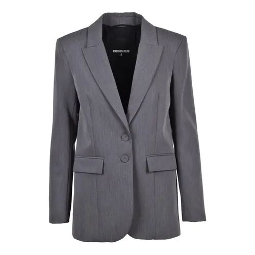 Rounded jacket with button closure - Patrizia Pepe - Modalova