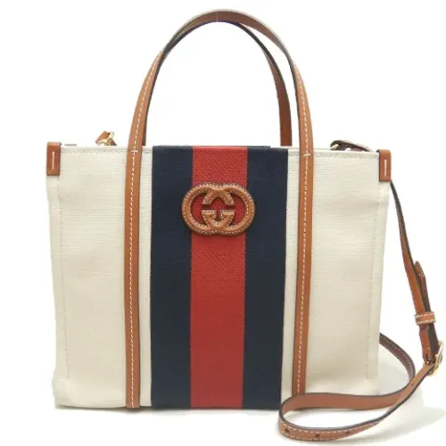 Pre-owned Canvas Tote Bag - Gucci Vintage - Modalova