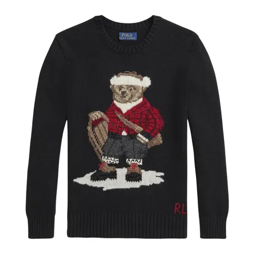 Cotton Crew Neck Polo Bear Sweater - Polo Ralph Lauren - Modalova