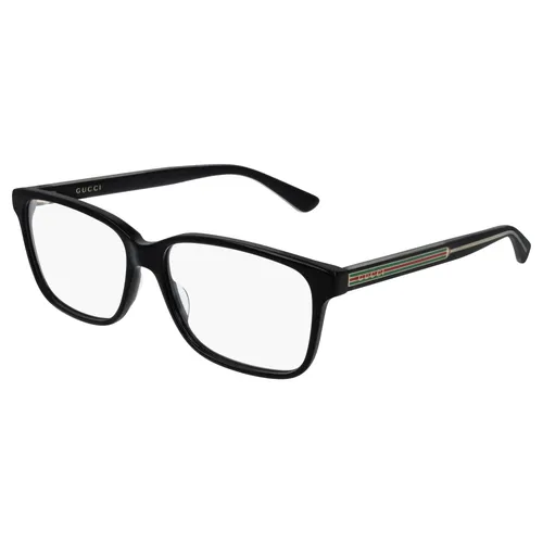 Black Eyewear Frames with Blue Temple - Gucci - Modalova